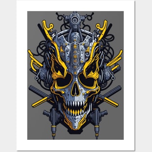 Mecha Skull S01 D91 Posters and Art